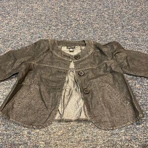 D.F.A Black Glitter Denim Jacket sz. S NWT